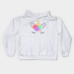 Unicorn character vector Kids Hoodie